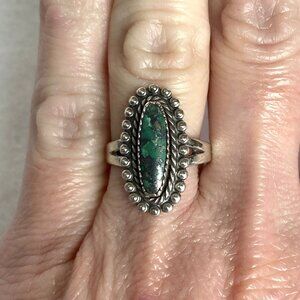 VTG Bell Trading Sterling Silver 925 Southwest Style Green Turquoise Ring 5.25